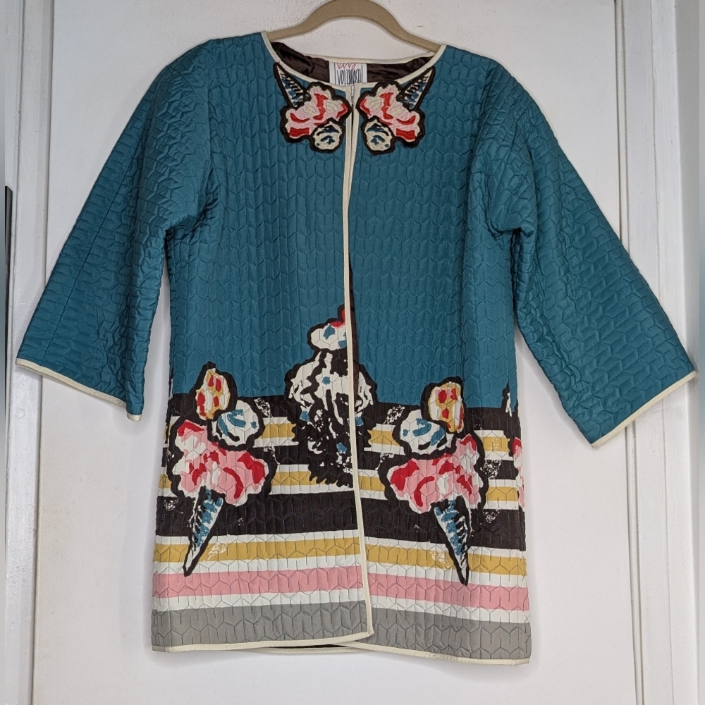 VERY VOLLBRACH Vintage Quilted Ice Cream Cone Jacket size small